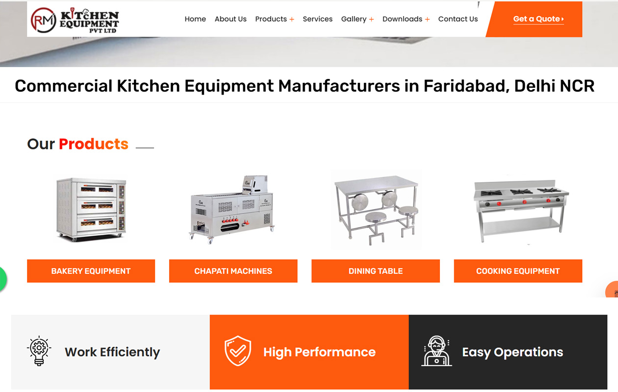 WebMatriks Case Study for RM Kitchen Equipment